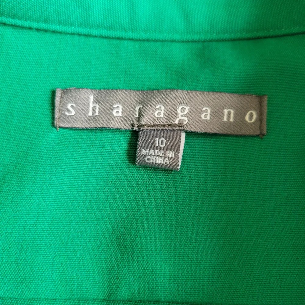 B2G1 3/$20 Sharagano Emerald Sleeveless Midi Dress Size 10 - Picture 6 of 8